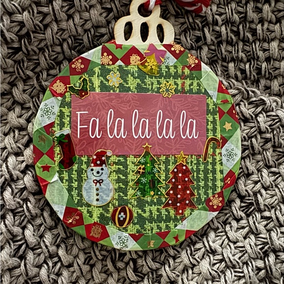 New Handmade 3”x3” wooden “Merry Christmas” tree ornament $11 - Picture 2 of 6